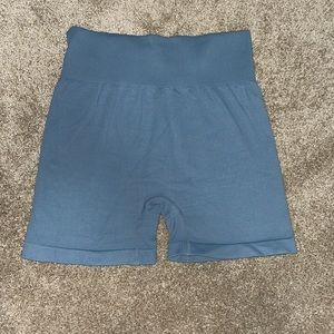 Athletic ribbed biker shorts